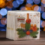 Салфетка бум. 100л Шампанское 24х24 (1уп/40)