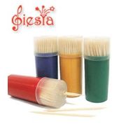 Зубочистка в пласт. банке Fiesta 80шт (1уп/12/480)