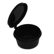 Соусница с крышкой 30мл чёрная Покров 80шт (1уп/24)
