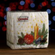 Салфетка бум. 100л Свеча 24х24 (1уп/40)