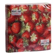 Салфетки 20л 2-х сл. Клубника 33х33 (1уп/20)