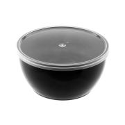 Миска-Плошка Чёрная с прозр. крышкой 360мл ПП d112 (1шт/50/500)