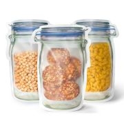 Набор пакетов с защелкой «Баночки» ПЭТ 900мл (3шт/уп (40шт))