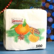 Салфетка бум. 100л Мандарин 24х24 (1уп/40)