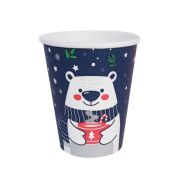 Стакан бум. 250мл d-80мм д/гор. Мишка на синем 50шт (1уп/20)