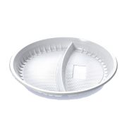 Тарелка 205мм 2-х секционная прозр. 50шт (1уп/40)