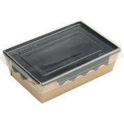 Салатник Чёрный 400мл 120х145х85 с прозр. крыш. (50шт/400)