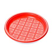 Тарелка десертная 205мм красная Ф-С 50шт (1уп/40)