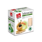 Зубочистка дерев. в инд. уп. 500шт GRIFON (1уп/30)