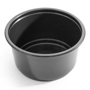 Миска ПП К-127 500мл чёрн. дно+крышка прозр. (50шт/500)