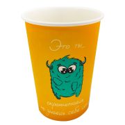Стакан бум. 350мл d-90мм д/гор. Эмоджи 50шт (1уп/20)