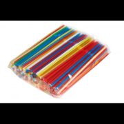 Трубочки для мол. кокт. прямые цветные в инд. уп. 8х240мм 250шт (1уп/16)