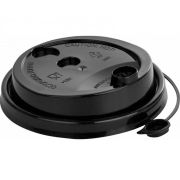 Крышка PS для стак. карт. d-90 чёрная (клапан) УЮ (50шт/1уп/40уп)