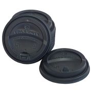 Крышка PS для стак. карт. d-80 чёрная (клапан) УЮ (50шт/1уп/40уп)