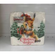 Салфетка бум. 100л Зимняя белочка 24х24 (1уп/40)