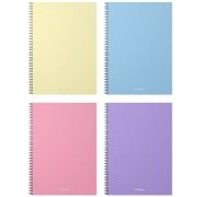 Тетрадь 80л  А4 клетка, на гребне, в ассортименте