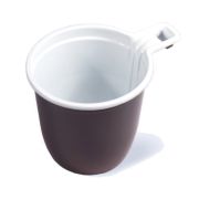 Чашка Кофейная 200мл коричнево-белая Ф-С 50шт (1уп/30)