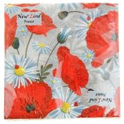 Салфетки 20л 2-х сл. Ромашки и маки 33х33 (1уп/20)