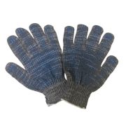 Перчатки х/б  Серые с ПВХ 4-нити, 10 кл. 42гр. (№9) (1пара/10/500)