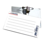 Бейдж 90х56мм с булавкой и клипом