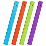 Линейка пластиковая цветная 30см