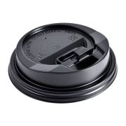 Крышка PS для стак. карт. d-90 чёрная с клап.Покров (50шт/1уп/20уп)