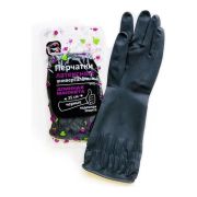 Перчатки ЧЕРНЫЕ хоз.р-р М с длин.манж.25см КП (1пара/12/60)