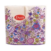 Полотенце Дуэт Стандарт белое 2-х сл. 2 рулона (1уп/12)