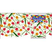 Скатерть ПВД Солнечные тюльпаны 120х180 35мкм Интер (1шт/50)