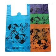 Пакет майка Далматинцы цветная ПНД П 30х55 25мкм (50шт/1000)